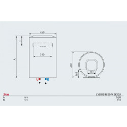 Вертикален бойлер Ariston LYDOS R 50 V 2K EU Вертикален бойлер Ariston LYDOS R 50 V 2K EU