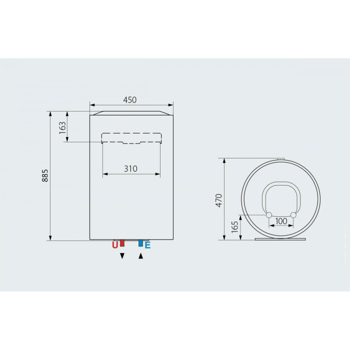 Вертикален бойлер Ariston LYDOS WiFi 100 V 1.8K EN EU