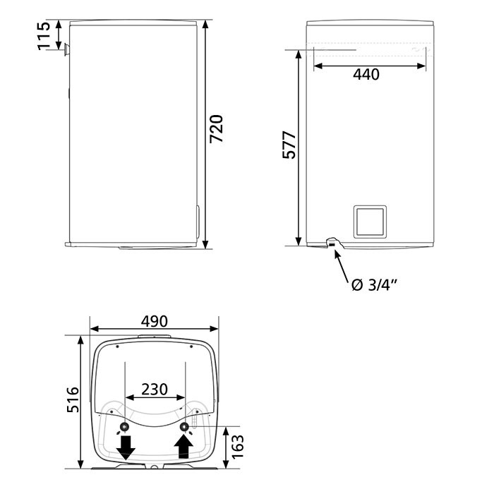 Вертикален бойлер Atlantic Steatite Cube WiFi 75