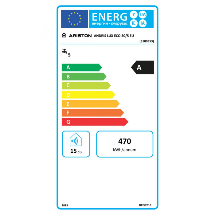 Малолитражен бойлер Ariston Andris Lux Eco 30/5 EU - над мивка