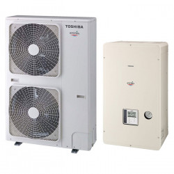 Термопомпа Toshiba Estia HWS-P1105XWHT9-E/HWS-P1105H8R-E POWERFUL, 11 kW, отопление, охлаждане и БГВ Термопомпа Toshiba Estia HWS-P1105XWHT9-E/HWS-P1105H8R-E POWERFUL, 11 kW, отопление, охлаждане и БГВ
